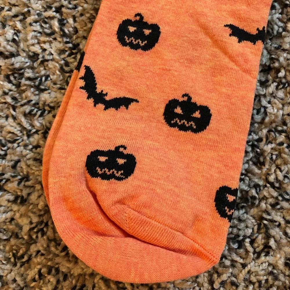 NWT J. Crew F Halloween socks bats & jack’o’lanterns heather OS